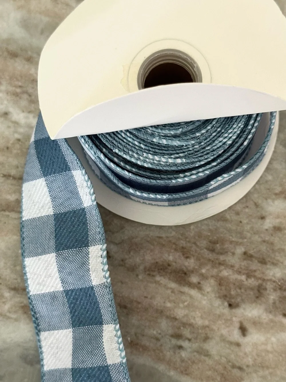 Navy, Blue Gingham & Red & White Stripe Decorative Ribbon Set- Gift Wrap Crafts